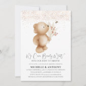 Beer & De Bij Babyshower voor het koppeltje Kaart (Voorkant)