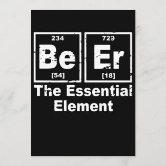 Beer de Essential Element Chemistry Pub Bbq Party Kaart