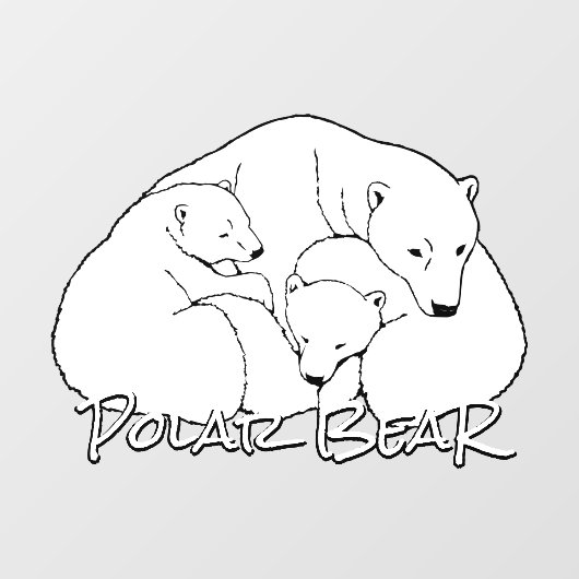 Beer Decale Aangepaste polaire Beer Twin Window Cl Raamsticker (Vel)