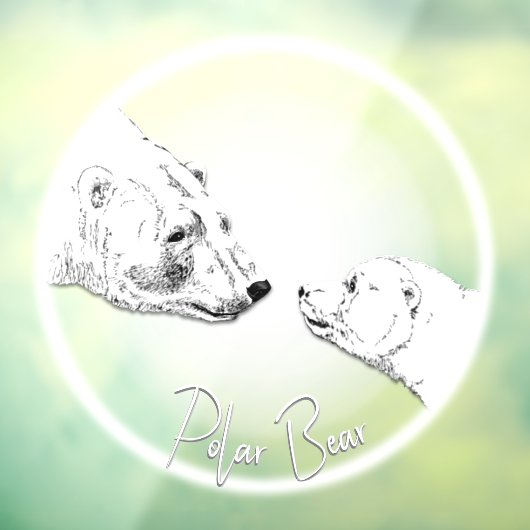 Beer Decale aangepaste polaire Beer voor vellen Raamsticker (Vel 3)