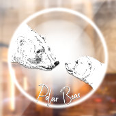 Beer Decale aangepaste polaire Beer voor vellen Raamsticker (Vel 2)