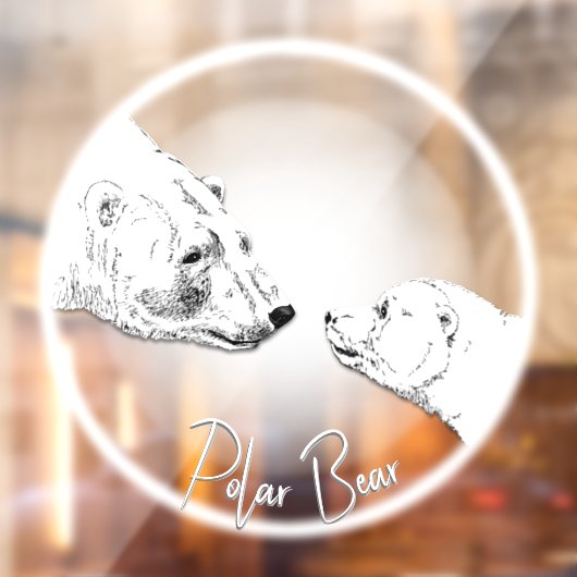 Beer Decale aangepaste polaire Beer voor vellen Raamsticker (Vel 2)