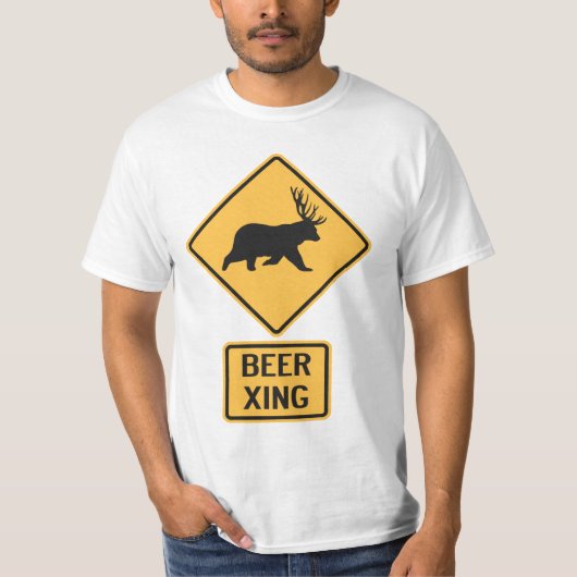 Beer Deer Beer Crossing T-shirt (Voorkant)