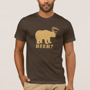 Beer Deer = Beer? Drink T-shirt voor nek