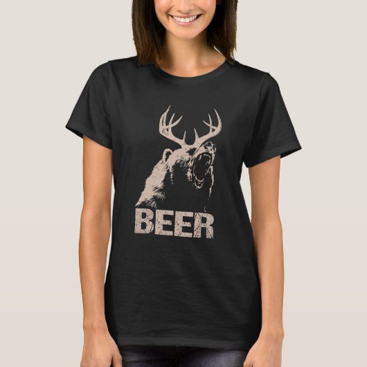 Beer Deer Beer Essential Hunter Love Funny Mannen  T-shirt (Voorkant)
