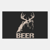 Beer Deer Beer Rechthoekige Sticker (Voorkant)