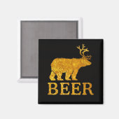 Beer Deer of Beer Bold Silhouette Magneet (Voorkant / Achterkant)