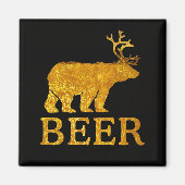 Beer Deer of Beer Bold Silhouette Magneet (Voorkant)