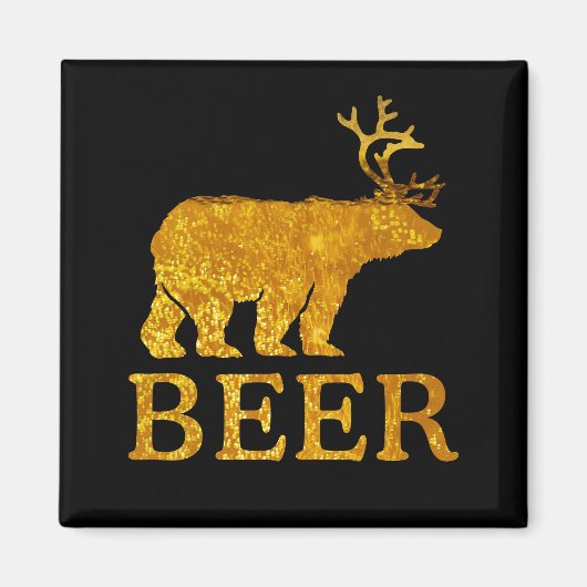 Beer Deer of Beer Bold Silhouette Magneet (Voorkant)