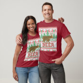 Beer Deer of Beer Kerstjumper Knitting T-shirt (Unisex)