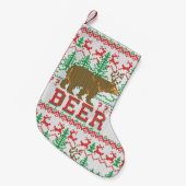 Beer Deer of Beer kerstjuweel Kleine Kerstsok (Voorkant (Hangend))