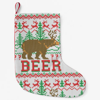 Beer Deer of Beer kerstjuweel Kleine Kerstsok