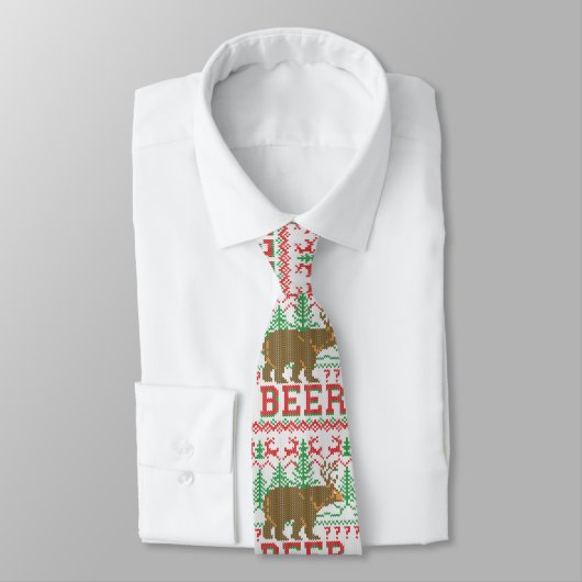 Beer Deer of Beer kerstjuweel Stropdas (Gebonden)