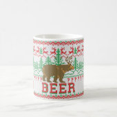 Beer Deer of Beer KerstSweater Knit Style Koffiemok (Center)
