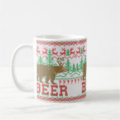 Beer Deer of Beer KerstSweater Knit Style Koffiemok (Links)
