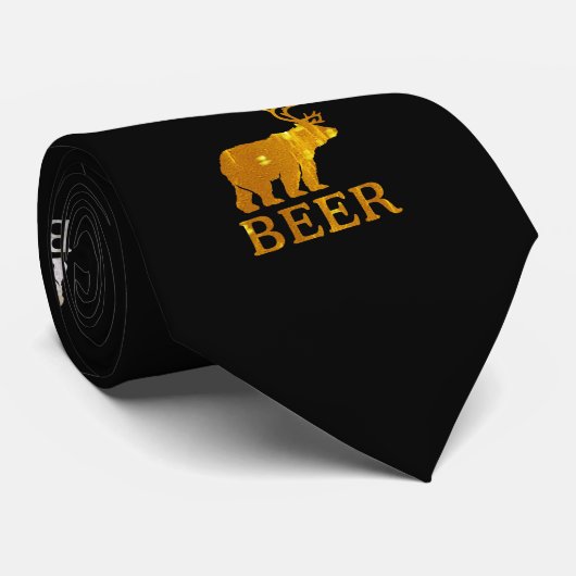 Beer Deer of Beer Stropdas (Opgerold)