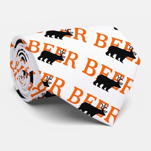 Beer Deer of Beer Stropdas (Opgerold)
