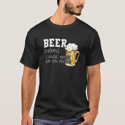Beer Definition Craft Beer Drink Volwassen Joke T-shirt (Voorkant)