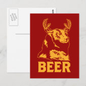 Beer + Der = Bier Briefkaart (Voorkant / Achterkant)