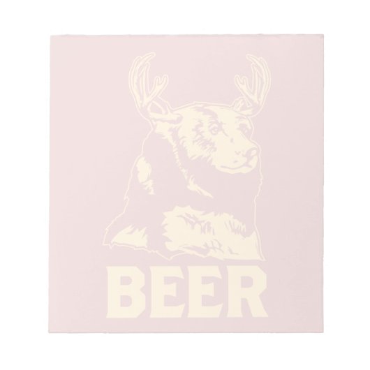 Beer + Der = Bier Notitieblok (Voorkant)