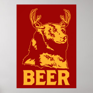Beer + Der = Bier Poster