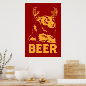 Beer + Der = Bier Poster (Keuken)