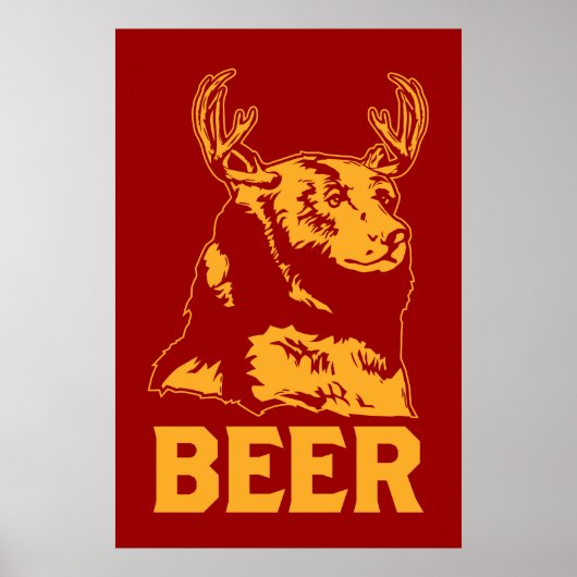 Beer + Der = Bier Poster (Voorkant)