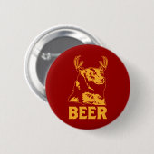 Beer + Der = Bier Ronde Button 5,7 Cm (Voorkant /achterkant)