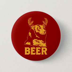 Beer + Der = Bier Ronde Button 5,7 Cm