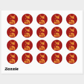 Beer + Der = Bier Ronde Sticker (Vel)