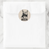 Beer + Der = Bier Ronde Sticker (Tas)