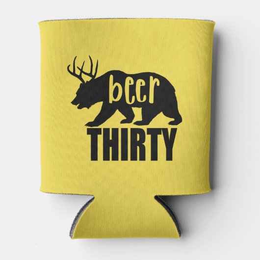 Beer Dertig Koelbox/Koozie | Blokletters Blikjeskoeler (Voorkant)