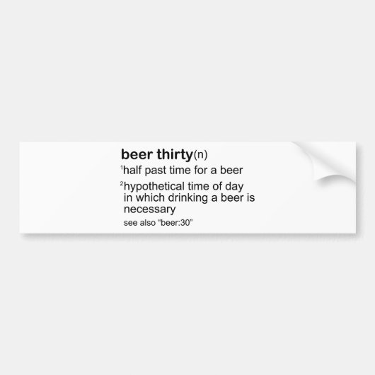 Beer Derty Bumpersticker (Voorkant)