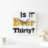 Beer Derty Clock Vierkante Klok (Huis)