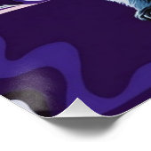 Beer Design Poster Wall Art Paarse Blauw (Hoek)