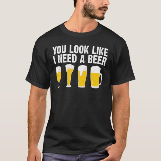 Beer Designs For Men Women Cerveza Drinkers Alcoho T-shirt (Voorkant)