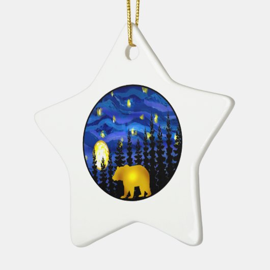 beer deze nacht keramisch ornament (Links)