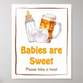 Beer Diaper Party Baby shower Baby's zijn zoet Poster (Voorkant)