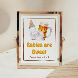 Beer Diaper Party Baby shower Baby's zijn zoet Poster
