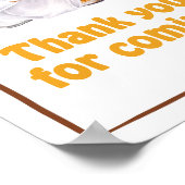 Beer Diaper Party Baby shower Bedankt voor je koms Poster (Hoek)