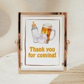 Beer Diaper Party Baby shower Bedankt voor je koms Poster