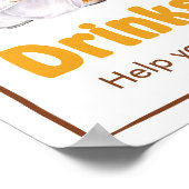 Beer Diaper Party Baby shower Drinken Poster (Hoek)