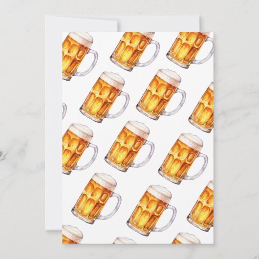 Beer Diaper Party Baby shower Kaart (Achterkant)