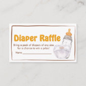 Beer Diaper Party Baby shower Luier Raffle Informatiekaartje (Voorkant)