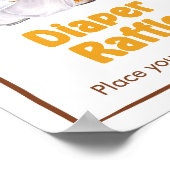 Beer Diaper Party Baby shower Luier Raffle Poster (Hoek)