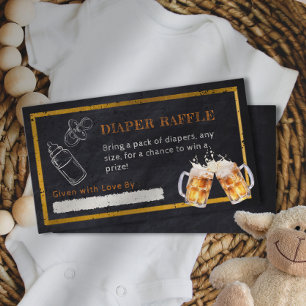 Beer Diaper Party Luier Raffle Enclosure Kaart