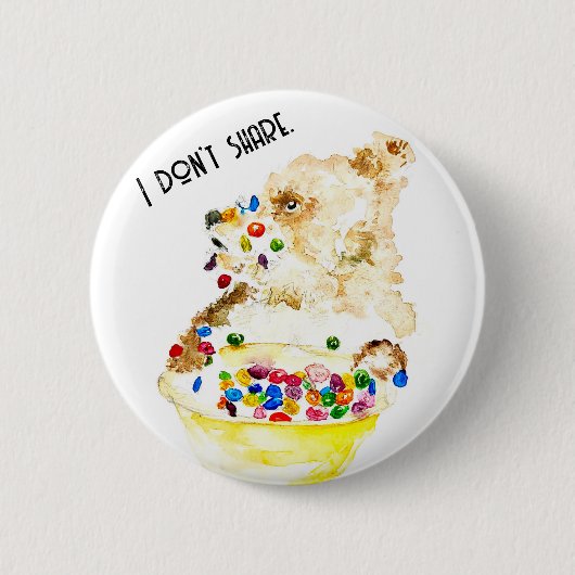 Beer die eet ontbijtgranen ronde button 5,7 cm (Voorkant)