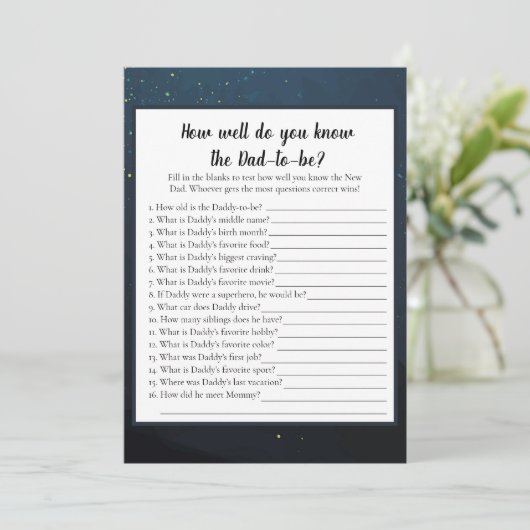 Beer die het beste Baby shower-spel kent Kaart (Staand voorkant)