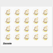Beer die ontbijtgranen eet ronde sticker (Vel)