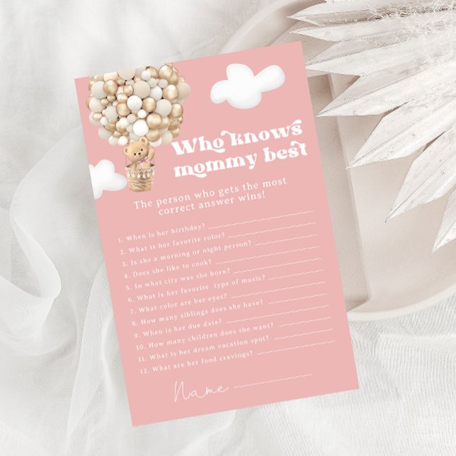 Beer die weet mama beste meisje Baby shower spel (Creator heeft geüpload)